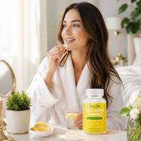 Compléments alimentaires en gommes au collagène aromatisées au citron naturel, marque privée OEM, avec biotine et vitamine C pour les cheveux, la peau et les ongles