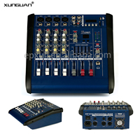 PMX Series Power Mixer with Amplifier 250W 16 DSP Effects Dual-position Display 4 EQ Equalizer Built-in SD Card Slot&MP3 Player