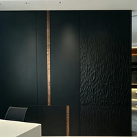 Panel Decorativo 3D con Textura Grabada CNC, Personalización de Fábrica, para Pared de Recepción de Hotel