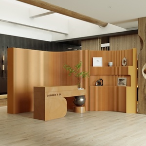 Rak Partisi Lipat Dinding Sarang Lebah Kertas Kraft Modular, Pembatas Ruangan Portabel untuk Toko Buku dan Pameran - Product Image 4