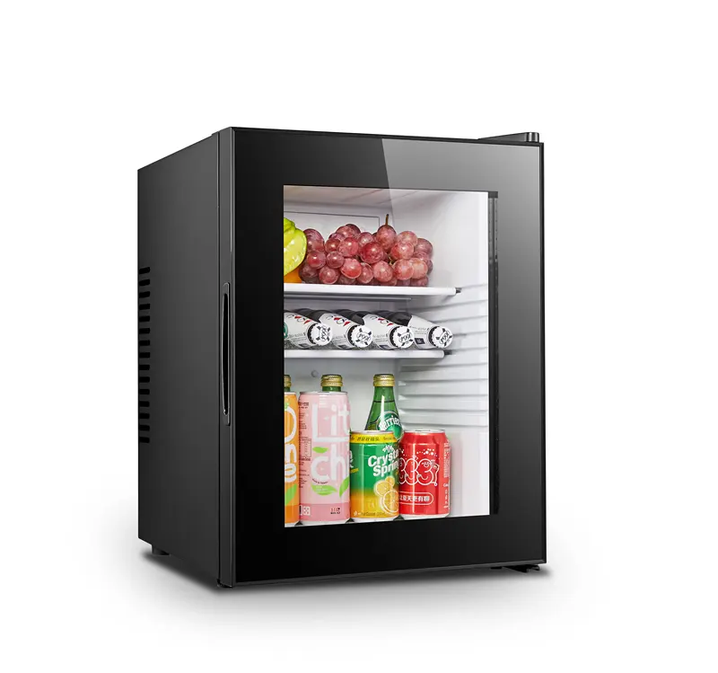 48リットル高品質ミニ冷蔵庫ワイン冷蔵庫ブラック電気ポータブルステンレス鋼自動空冷コンパクト