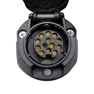 <span class=keywords><strong>Prise</strong></span> de remorque <span class=keywords><strong>13</strong></span> <span class=keywords><strong>broches</strong></span> type F 300V 10-15A, fiche électrique Euro pour <span class=keywords><strong>caravane</strong></span> et camion - Product Image 2