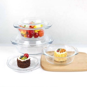 Casseruola in vetro resistente al calore per uso alimentare piccola da 0,7 litri con coperchio in vetro - Product Image 3