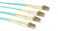 12 fibres OM3 OM4 multimode 3.0mm LSZH câble fibre MPO à LC connecteur multimode MPO à LC cordon de raccordement fibre optique