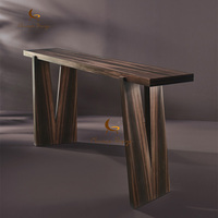Table console de style chinois moderne et luxueuse, en bois massif fait main, nouvelle table d'entrée au design discret pour salon