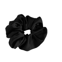 Scrunchie rambut satin lipit retro Prancis dengan logo custom grosir, warna solid, banyak tersedia, untuk wanita, OEM ODM