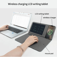 Alas Mouse Kantor Lipat dengan Pengisi Daya Nirkabel Standar Qi dan Tablet Tulis LCD Tanpa Kertas untuk Mengatur Meja Kerja