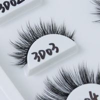 Cils en bande complète 3D en coton noir faits à la main de qualité supérieure, cils naturels en bande complète 3D, extensions de cils