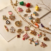 Charmes « Meilleure maman » pour la fabrication de bijoux |   Pendentif en émail citron en forme de ballon, en acier inoxydable plaqué or 24 carats, avec boîte cadeau et motif chapeau de soleil parapluie