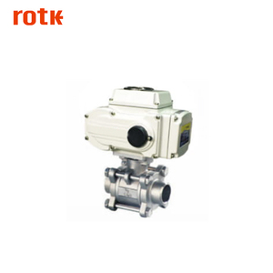 ROTK 1/4 pulgadas de acero inoxidable eléctrico accionado por 3 piezas de soldadura <span class=keywords><strong>a</strong></span> <span class=keywords><strong>tope</strong></span> de válvula de bola - Product Image 1