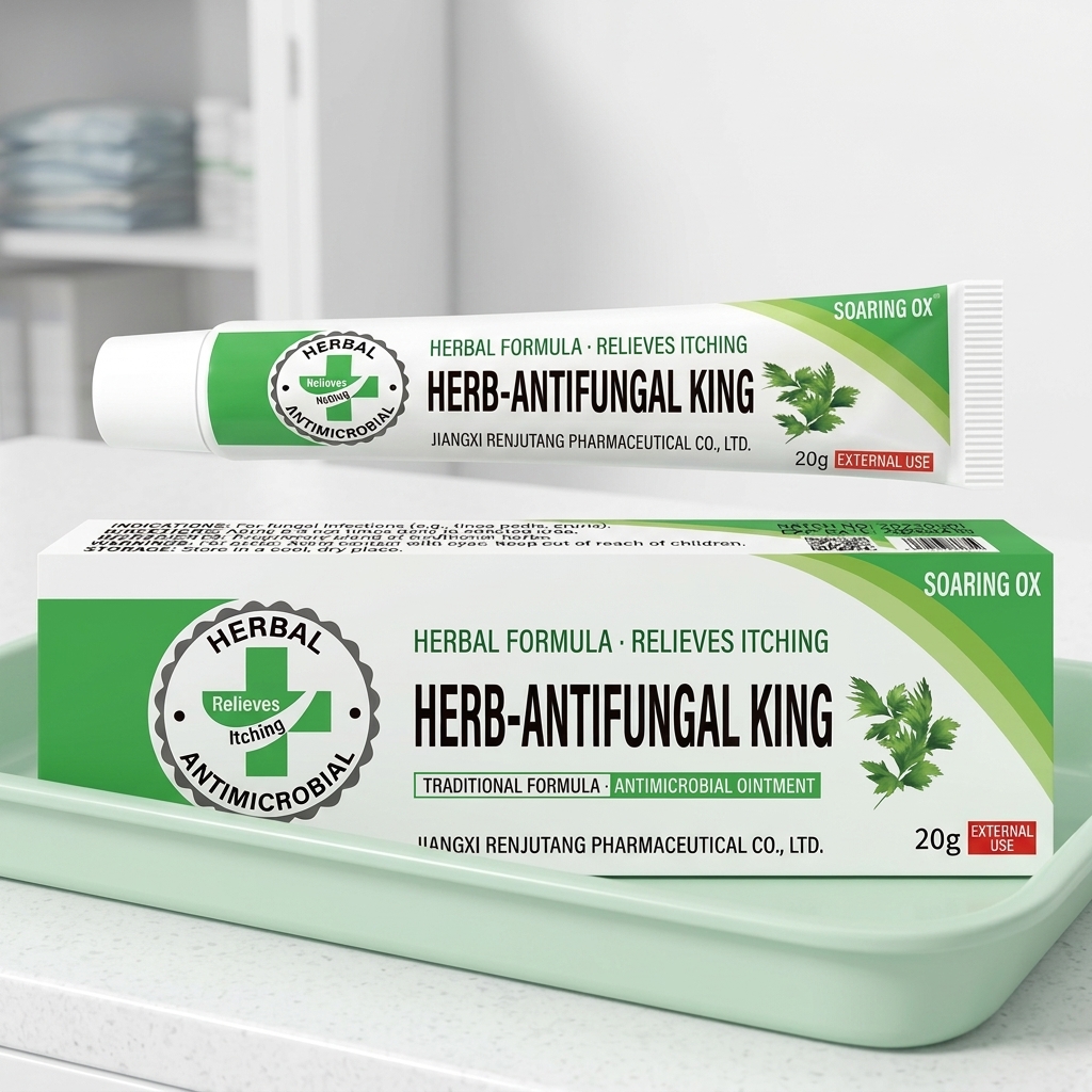 Herbal Antifungal Ointment Antimicrobial Itch Relief Cream 20g 2 Year Shelf Life Class II for External Use Box OEM/ODM Custom