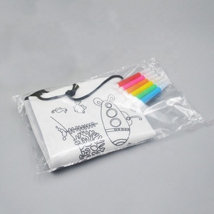 Bộ Túi Dây Rút Quà Tặng Tự Làm Cho Trẻ Em Túi Dây Rút Graffiti Không Dệt Logo Theo Yêu Cầu Túi Ba Lô Tô Màu Tự Làm Cho Trẻ Em Có Thể Vẽ Được - Product Image 3