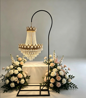 Support de lustre en métal en forme de demi-cercle pour arche de mariage, accessoires pour événements festifs
