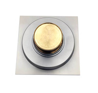 Drain de sol invisible en laiton gris moderne pour salle de bain avec installation et nettoyage faciles