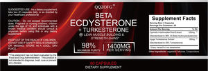 Beta <span class=keywords><strong>Ecdysterone</strong></span> + Turkesterone 1400mg 98% Purezza per Aumento Massa Muscolare Magra e Forza 60 Capsule Migliora la Sintesi Proteica - Product Image 6