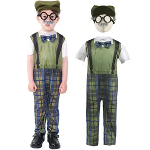 Kleine Oude Man Kostuum Zich Voordoen Als Opa Kostuum Voor Jongens HCBC-055 Halloween Kostuum Voor Kinderen