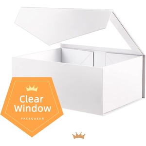 Window gift <b>box</b>, containing ribbons, cards, and a Mother's Day gift <b>box</b> with magnetic lid (bright <b>white</b>) that can be customized - Product Image 3