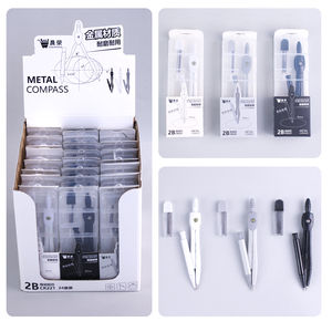 CR-221 usine <span class=keywords><strong>en</strong></span> <span class=keywords><strong>gros</strong></span> classique couleur papeterie géométrie mathématique <span class=keywords><strong>ensemble</strong></span> 2 pièces <span class=keywords><strong>en</strong></span> plastique dessin boussoles <span class=keywords><strong>ensemble</strong></span> pour l'école - Product Image 1