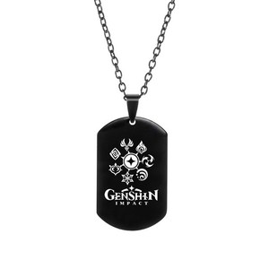 Anime juego <span class=keywords><strong>Genshin</strong></span> impacto collares elemento símbolo Halloween Moda hombre mujer Cosplay accesorio regalos - Product Image 4