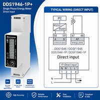 Medidor de Energía Inteligente para Riel DIN, Monofásico, con Modbus RTU 38400bps, Certificación CE, Diseño Compacto de 18mm 1DIN