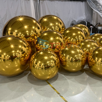 Ballon miroir gonflable géant, ballon métallique brillant en PVC, sphère flottante, ballon miroir, décoration de fête, accessoires de mariage
