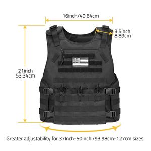 Chaleco Táctico con Bolsillo con Cremallera, Sistema de Correas Molle, Chaleco para Exteriores, Cinturón Ajustable, Chaleco Transpirable para Entrenamiento - Product Image 3