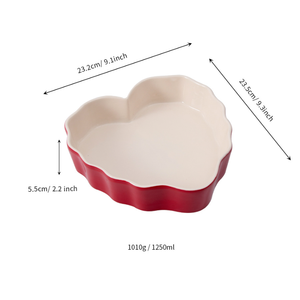 Bandeja para Hornear de Cerámica Love, Bandeja para Arroz Horneado de Alta Calidad, Apta para <span class=keywords><strong>Microondas</strong></span>, Estilo Nórdico, Platos de Cerámica - Product Image 6