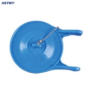 Remplacement de la chasse d'eau des toilettes de 3 pouces, facile à installer, en caoutchouc bleu HO120 avec chaîne en acier inoxydable, compatible avec Gerber 99-788