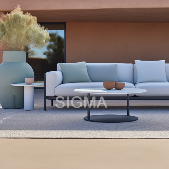Sigma New Design Aluminum Outdoor Sofa Outdoor Garden Aluminum Sofa Set Furniture
