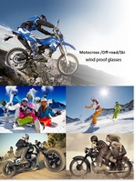 Vente en gros de lunettes de moto personnalisées OEM unisexes, lunettes de motocross, lunettes de ski, lunettes anti-vent, protection UV, lunettes à monture intégrale