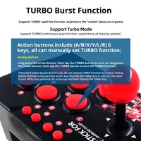 Manette de jeu filaire pour P3/PC/Android avec fonction Turbo, 6 boutons, câble USB de 3 m, joystick pour jeux de combat, vente en gros