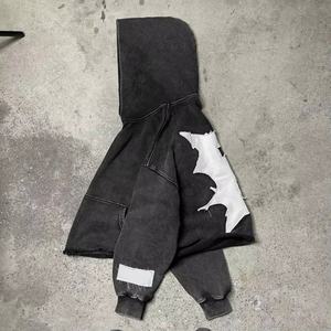 Chaqueta Corta Unisex de Invierno, Personalizada, 500 Gsm, Estilo Vintage, con Parches Bordados, Ecológica, Impermeable, Lavado Ácido - Product Image 2