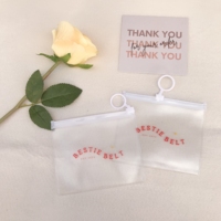 Bolsa con cremallera esmerilada biodegradable con logotipo de impresión personalizado, bolsa con cremallera pequeña de plástico transparente con cierre de cremallera de PVC para embalaje de joyería