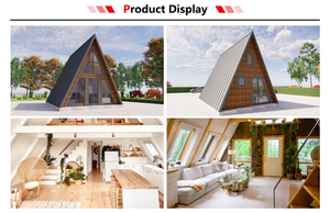 Casa Prefabbricata Moderna a Forma di A, Villa di Lusso Triangolare Prefabbricata per Resort e Hotel, Casa Triangolare in <span class=keywords><strong>Vendita</strong></span> - Product Image 3