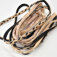 Sangle tressée faite à la main de 8 mm avec bordure en strass étincelant pour sandales tendance pour femmes, matériau pour empeigne de chaussures, décoration de sac