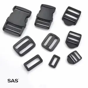 SAS Best Material Eco-friendly Accept Custom Engraved Logo Size Color Black Quick Release Buckle