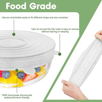 Housses alimentaires réutilisables en silicone Ensembles de couvercles de stockage des aliments éco-responsables en silicone Housses de bol en silicone