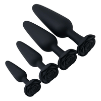 Plug anal en silicone en forme de rose, dilatateur anal multicolore, jouet sexuel pour adultes, masturbation, plugs anaux géants et souples pour hommes et femmes