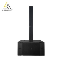 Sistema de Sonido Profesional Portátil con Altavoz de Columna Activo de Gran Serie y Subwoofer de 2x12 Pulgadas para DJ en Exteriores