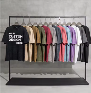 เสื้อยืดถักน้ำหนักมาก 300 กรัม สินค้าใหม่ OEM ขายส่ง รับทำโลโก้ ผ้าฝ้ายแท้ 100% ทรงโอเวอร์ไซส์ ลายพิมพ์สำหรับผู้ชาย ระบายอากาศได้ดี - Product Image 1