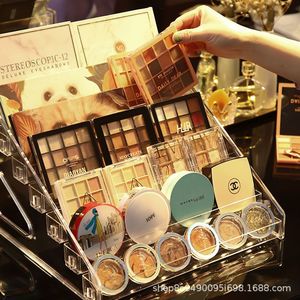Makeup Organizer Storage Box Multi Layer Desktop Cosmetic Display Rack For Eyeshadow <b>Powder</b> <b>Compact</b> Lipstick Nail Polish - Product Image 1