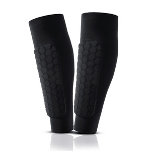 Honeycomb Compression Leg Sleeves Soccer Non-Slip Silicone 90% Polyester EVA Cushion Sport Sock Sleeves Wholesale OEM <strong>Custom</strong> - Product Image 2