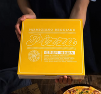 YIYANG Caja de Pizza Corrugada Negra Personalizada de Grado Alimenticio de 9 Pulgadas, Económica, en Paquete de Fábrica
