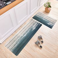 Tapis de cuisine absorbant l'eau et l'huile, long, antidérapant, entièrement recouvert de velours cristal, résistant à la saleté, tapis haut de gamme