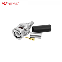 Connecteur BNC mâle étanche EZ Crimp pour câble coaxial LMR195 RG58, modèle BNC-M-EZ-LMR195-WP, utilisation extérieure scellée