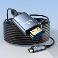 Kabel HDTV 2.1 Serat Optik 8K, Kabel Video Kecepatan Ultra Tinggi Jarak Jauh untuk Pengkabelan Teknik, untuk Laptop, TV, Proyektor, Monitor