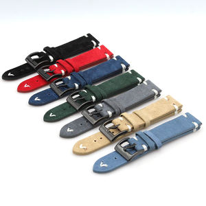 สายนาฬิกาหนัง18มม. แบบวินเทจสายนาฬิกาหนังกลับหนังแท้พร้อมถอดออกอย่างรวดเร็วสำหรับสมาร์ทวอทช์ - Product Image 6