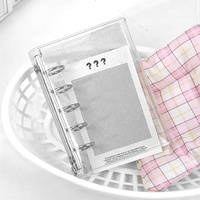 Reliure transparente en PVC avec paillettes A6/A7, reliure pour agenda, carnet à 6 trous, reliure transparente pour budget professionnel, pour le rangement