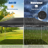 Carpa Plegable de 3x6 m 10x20 pies con Protección UV de Alta Calidad en Azul y Negro de Venta Directa de Fábrica