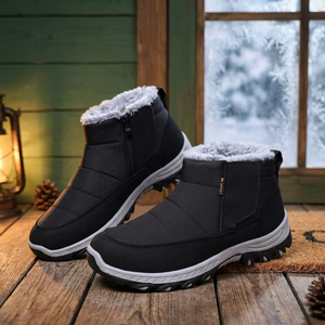 Nouvelles bottes de neige pour femme 2026, marque de créateur, montantes, chaudes, en cuir véritable, légères, durables, avec semelle en caoutchouc et maille, directement de l'usine. - Product Image 3